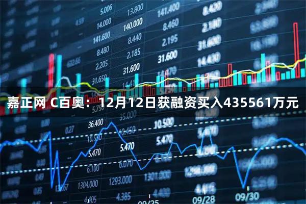 嘉正网 C百奥：12月12日获融资买入435561万元